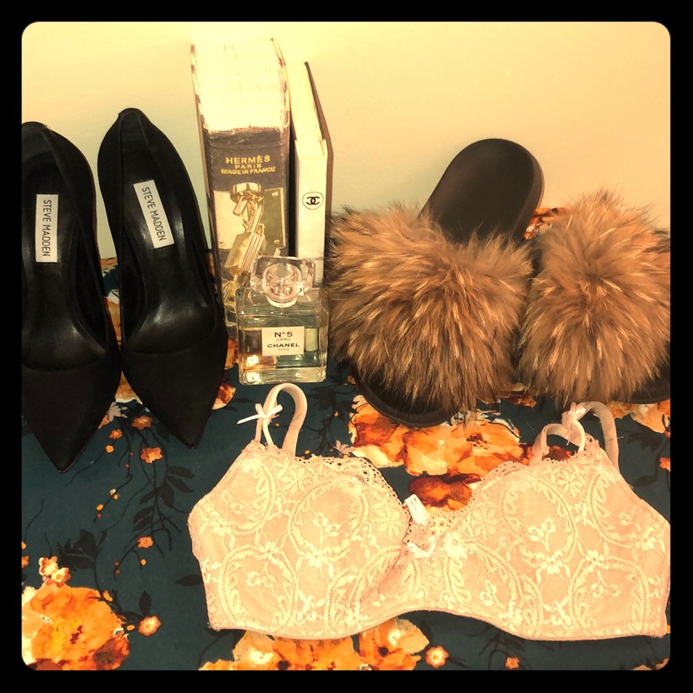 Intimissimi taupe ballerina pink lace bra